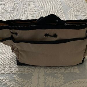 Tan and black purse insert